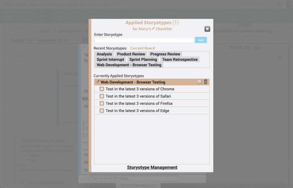 Add Storyotypes